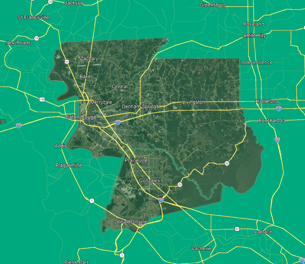 Map of service area